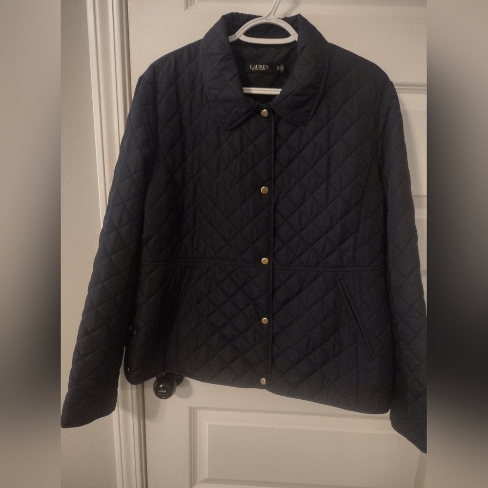 Ralph Lauren Dark NavyQuilted Jacket Size XL